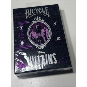 New Bicycle Disney Villains Playing Cards - Black & Purple